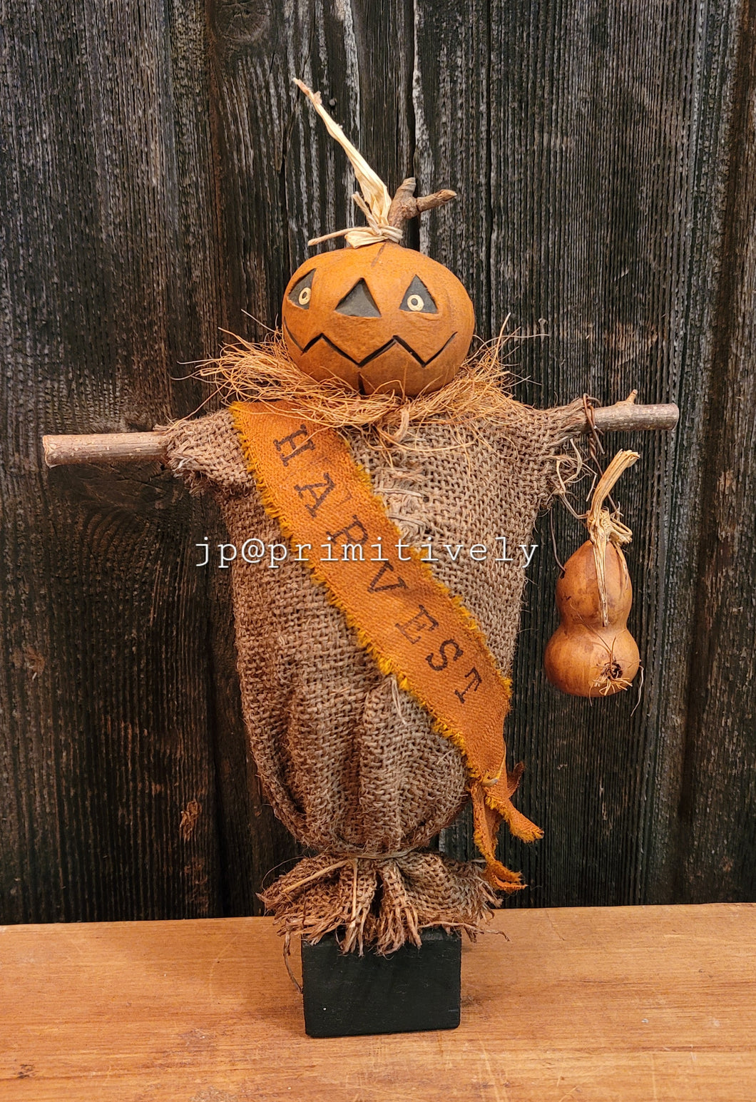 Pumpkin clay head Scarecrow #4